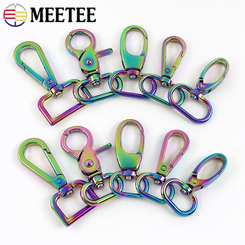 

5/10Pcs 20-38mm Metal Buckles Handbag Strap Spring Swivel Lobster Clasp Keychain Carabiner Clip Snap Hook DIY Bag Accessories