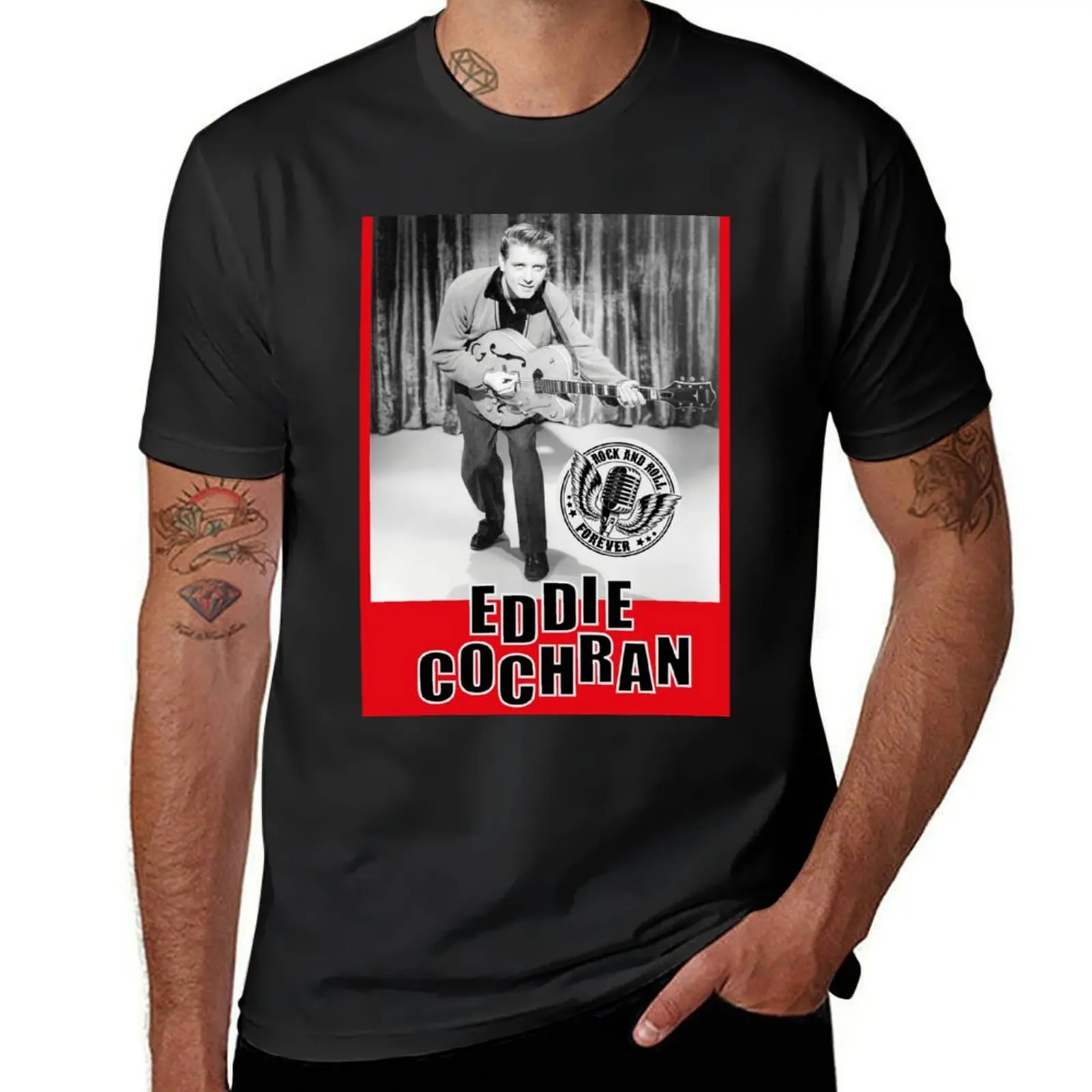 Eddie Cochran T-Shirt plain graphics sports fans mens vintage t shirts