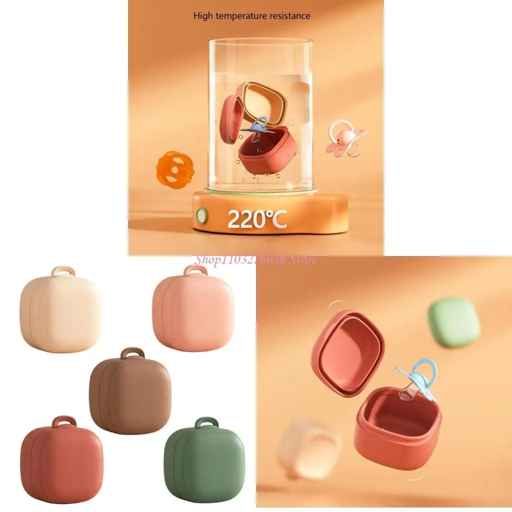 

R6FD Travel Friendly Baby Pacifier Case Silicone Nipple Storage Infant Nipple Keep