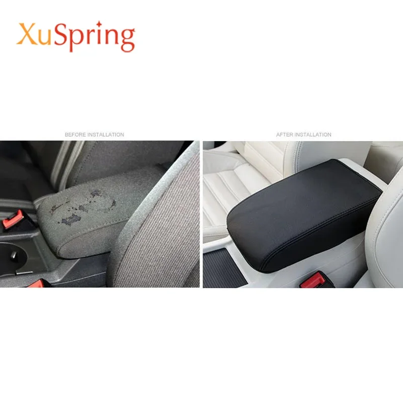 High Quality Microfiber Leather Armrest Box Cover Protective Sleeve Film Trim Garnish for VW TOURAN 2016 to 2023