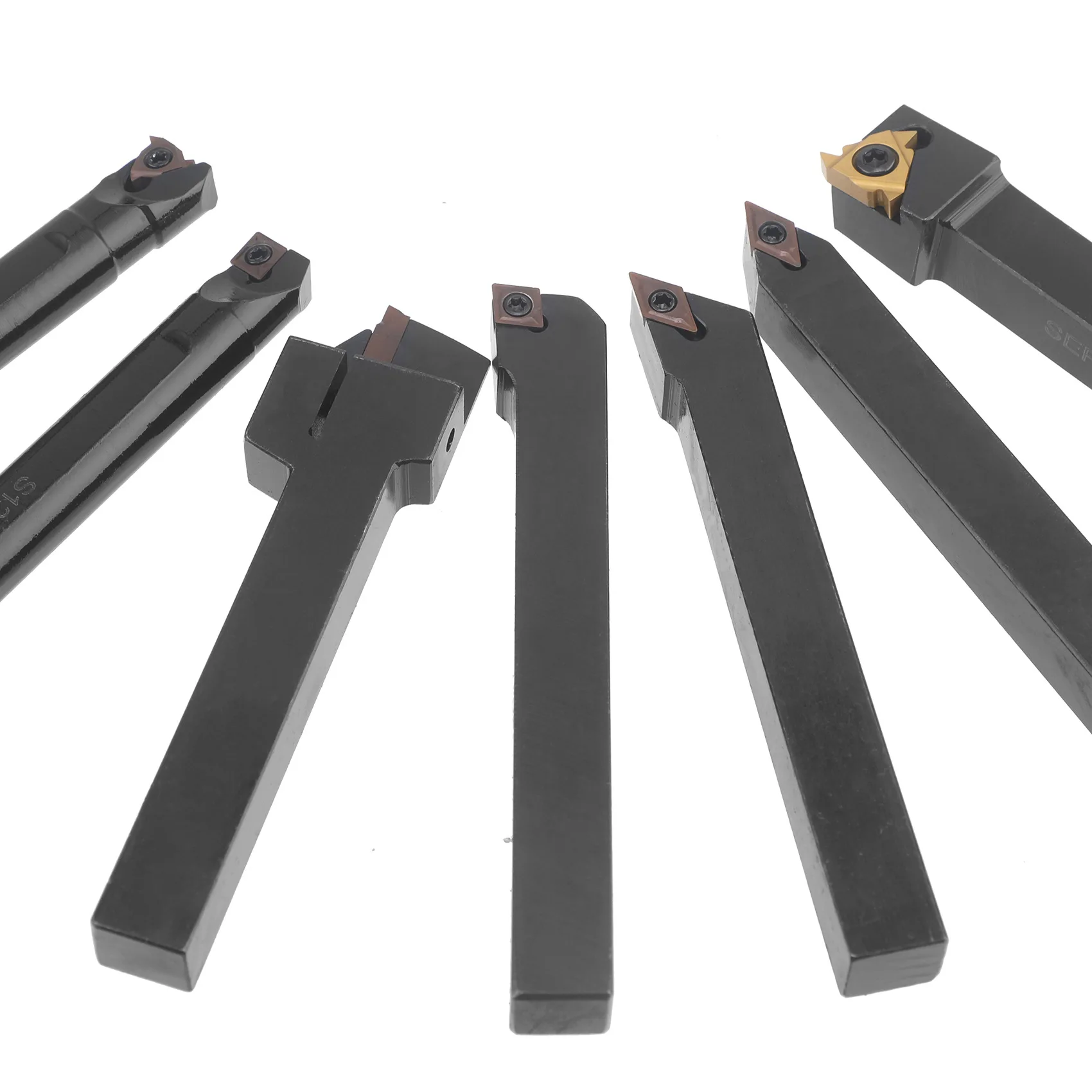 7-Piece 12MM Shank Diameter Lathe Turning Tool Hardness Metal Milling Cutter Insert Lathe CNC Machining Steel Set