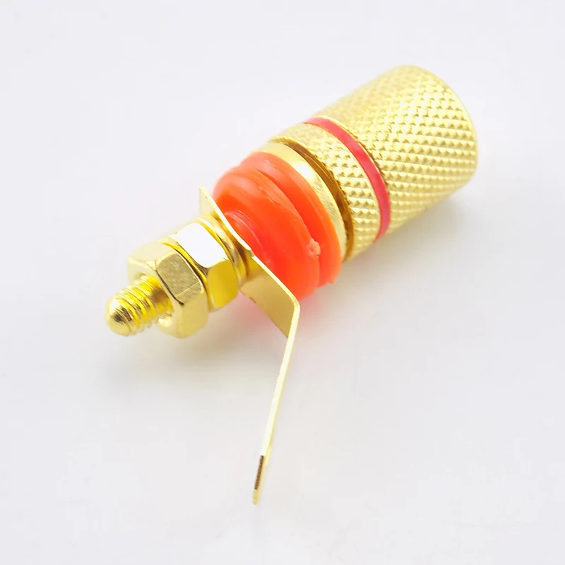 Insulation Sound Terminals 1pair Gold-Plated Banana Plugs Anti-impact Speaker Terminals Banana Jack Socket C3