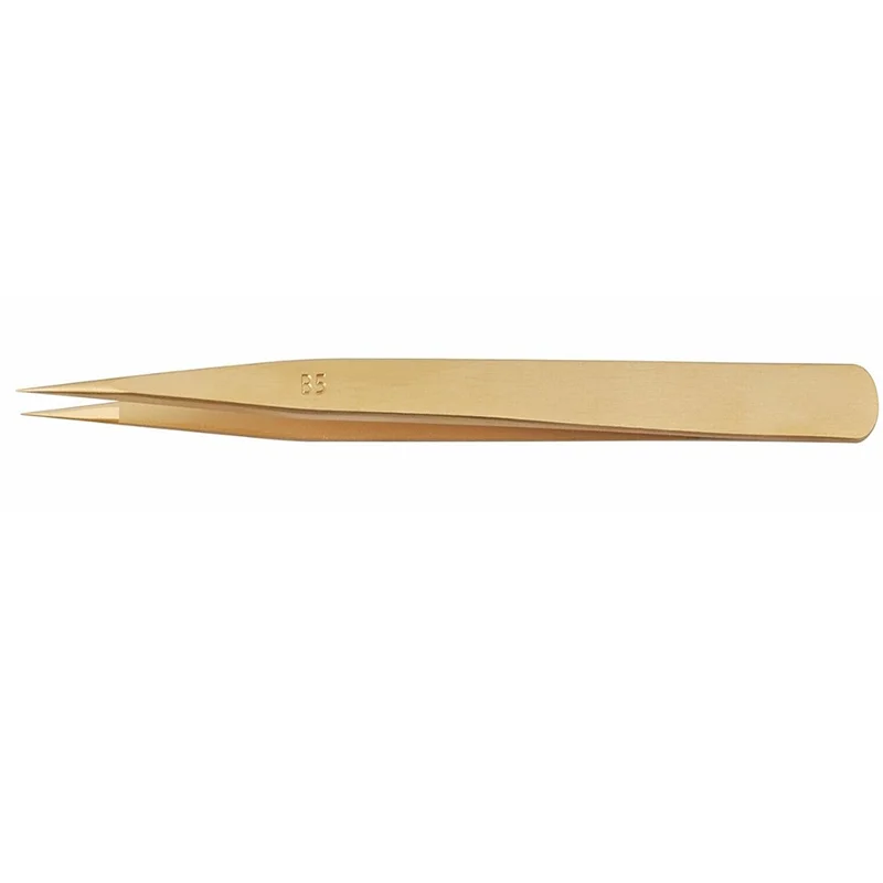 HOROTEC MSA12.303-B5 Strong and Pointed Tweezers Brass L125mm