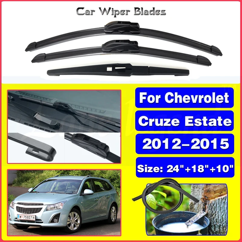 

Wiper Front + Rear Wiper Blades Set Kit For Chevrolet Cruze Estate Wagon J300 2012-2015 2013 Windshield Windscreen 24"18"10"