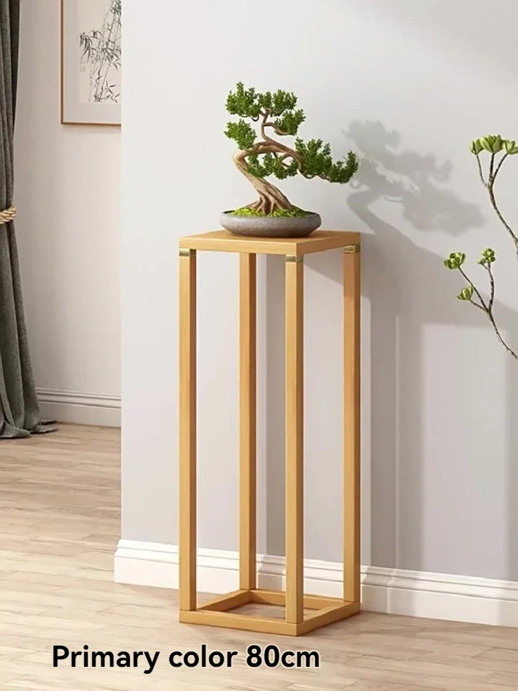 رف الزهور، رف وضع أصيص الزهور الخشبي الصلب قائم على أرضية غرفة المعيشة، رف تخزين ديكور داخلي جديد على الطراز الصيني،