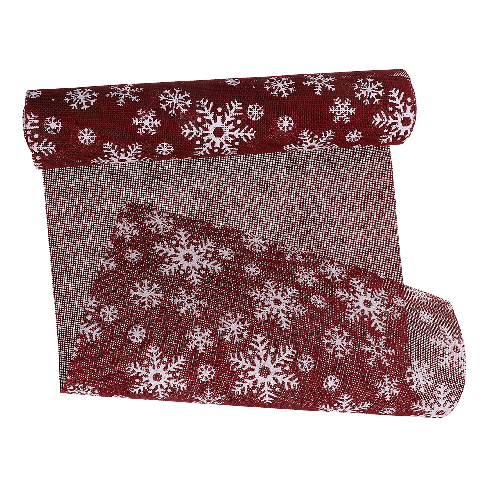 

Snowflakes Table Runner Red White Snowflake Pattern Festive Holiday Kitchen Dinner Family Party 106.11x11 Inch Farmhouse Decor