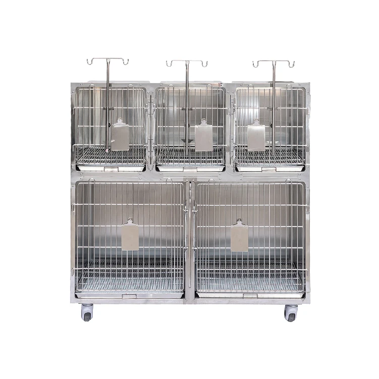 Yonker Set Device Veterinary Clinic Animal Five Doors Cage For Dogs