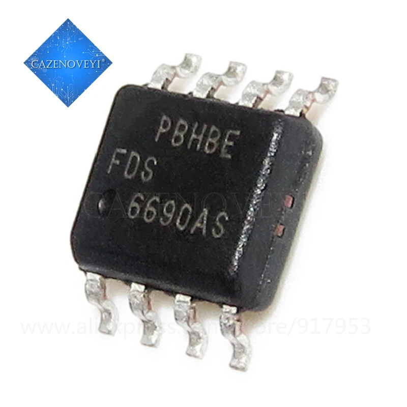 10pcs/lot FDS6690AS FDS6690 6690 SOP-8 In Stock