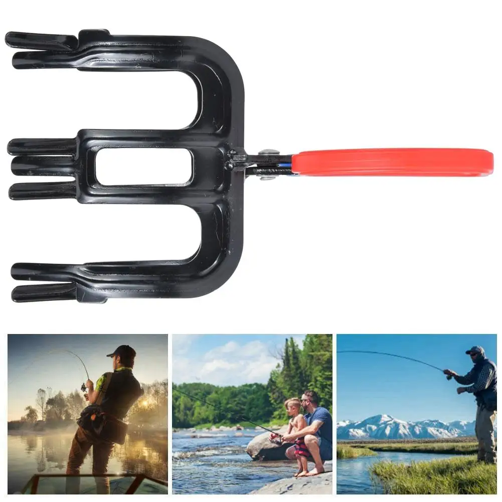 Stainless Steel 3-Claw Portable Fishing Grip Clip - Outdoor Freshwater Tackle Accessory