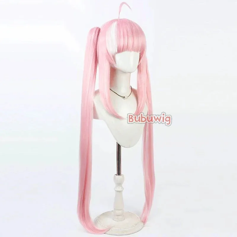 

CySynthetic Hair Z47 Парики для косплея Game Azur Lane Z47 100 см Длинный прямой розовый смешанный белый парик с хвостиком Термостойкий