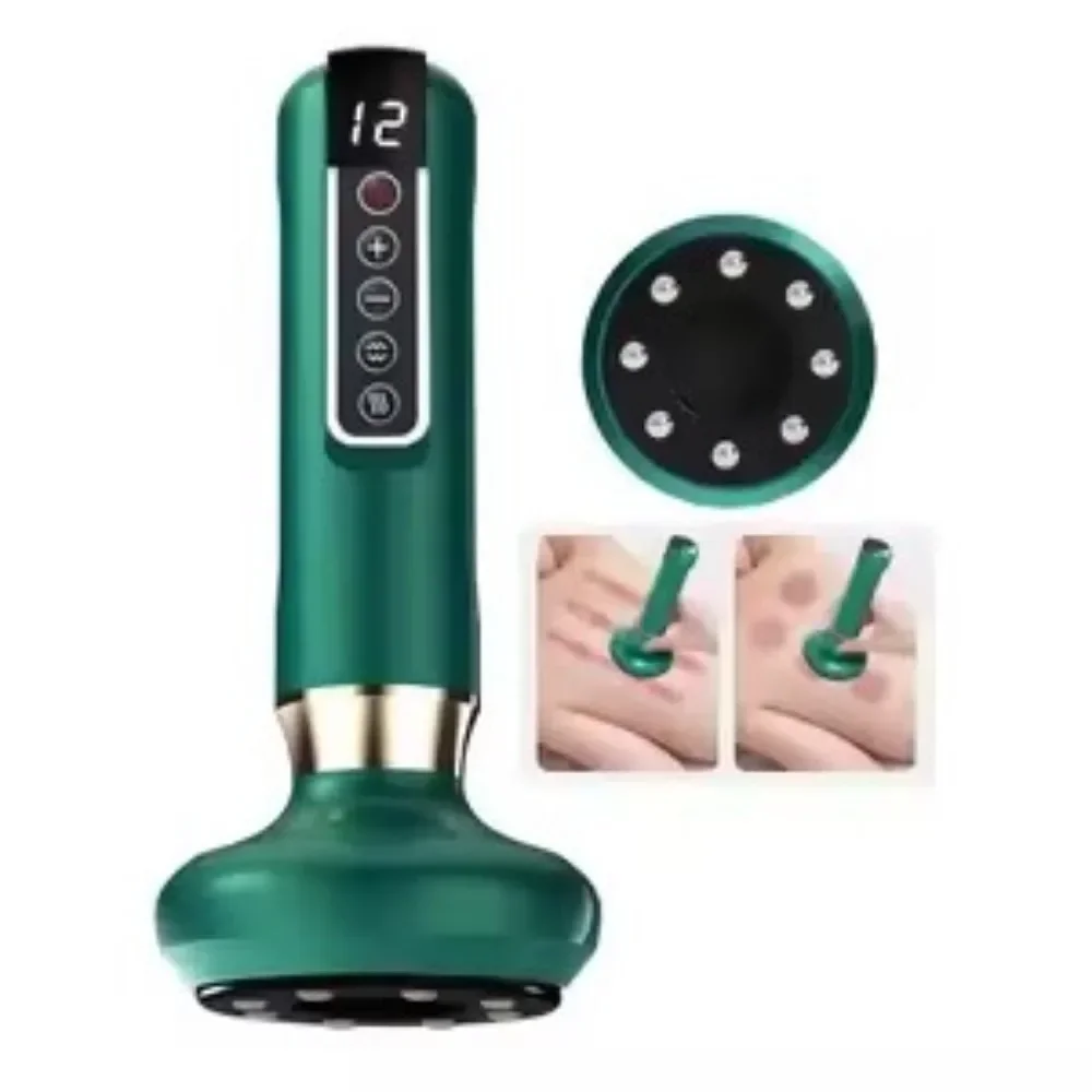 Electric Cupping Massager, Vacuum Suction Cup GuaSha Instrument Anti Cellulite Beauty Scraping Infrared Heat Slimming Massager