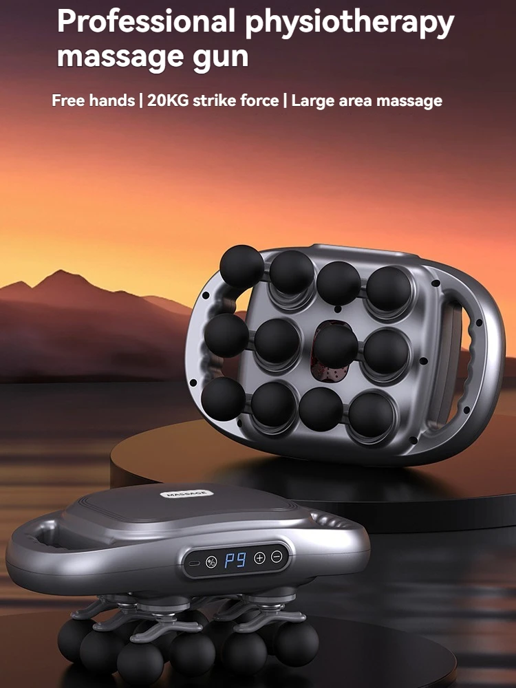 

12-Head Massage Gun Deep Tissue Muscle Relaxation Fascia Gun Powerful Vibration for Large-Area Massage Suitable for All Body Are