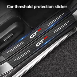 Carbon Fiber Car Sticker Auto Door Threshold Anti Scratch Tape Protective Strip for Peugeot gt gti gtline 508 5008 3008 208 2008