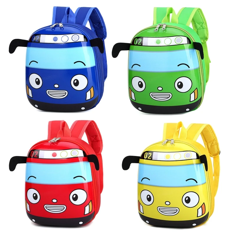 Kid's Cartoon 3D Car Shape School Backpack Kindergarten Bookbag for Boys Girls