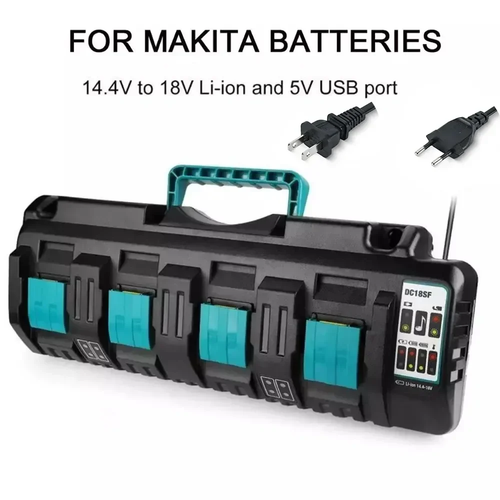 

Makita 18V 14.4V 4A Double Li-Ion Battery Charger DC18RD DC18SF for Makita 14.4V 18V 20V BL1830 BL1840 BL1850 BL1860 Bl1430