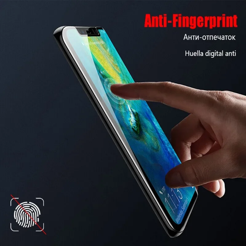 Protecteur d\'écran en verre trempé pour Huawei, couverture complète, dureté 9h, mate 30 20 pro 20X 10 lite 9, 2 pièces