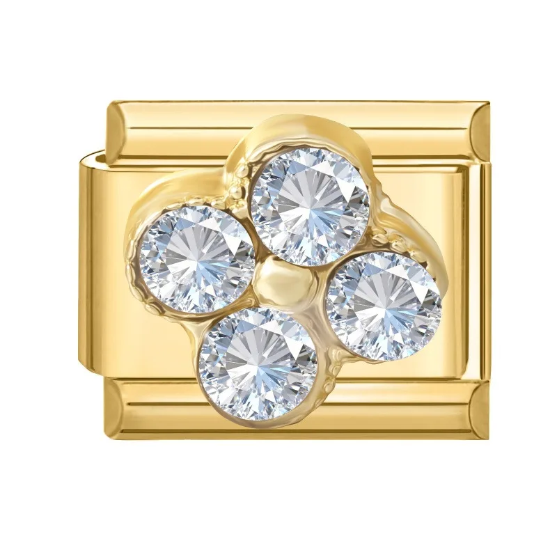 1 Stück, 304 Edelstahl, italienische Charm-Elemente, Herz- und Schleifenform, passend für 9 mm, zum Basteln von Armbändern und Schmuck, Großhandel, 10 mm x 9 mm. – Detail 18
