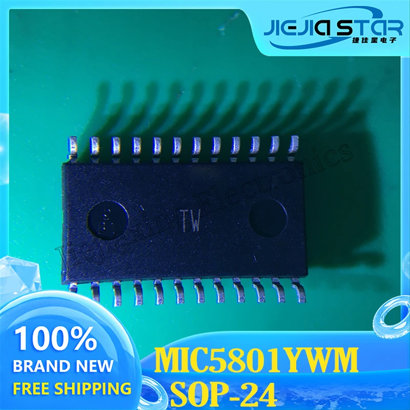 MIC5801YWM MIC5801 New Original Latch Chip Integrated Circuit Controller IC, SOP-24, Spot Electronics