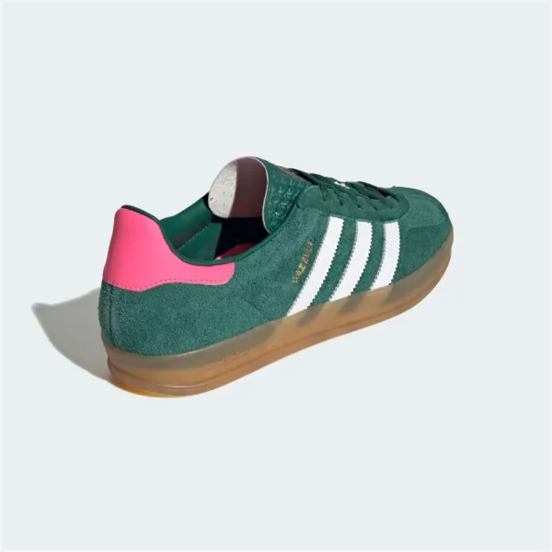 Adidas Clover GAZELLE INDOOR Suede upper Retro Board Shoes Men\'s and Women\'s Moral Training Shoes Textile lining Sneakers