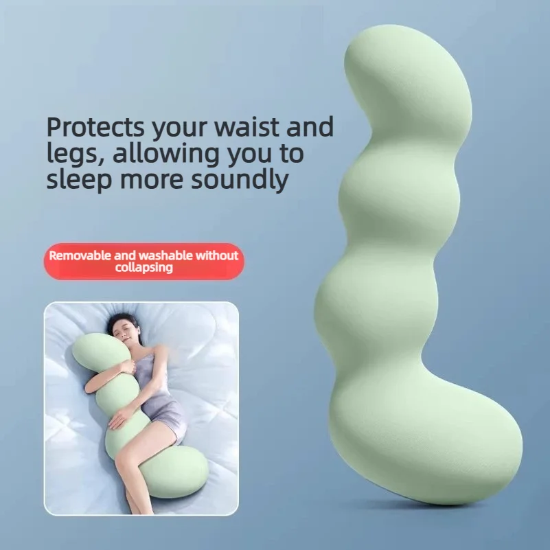 Ice silk pillow for womensleeping pillowside sleeperpillowlegsuppor pillowcoolinglongpillow, removable and washable, sofa pillow