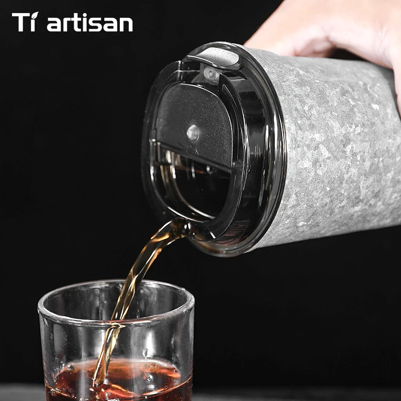 Tiartisan Pure Titanium Vacuum Insulated Cup 400ml / 500ml Double-Wall Coffee Mug Outdoor Camping Lightweight Thermos Cup gallery 2
