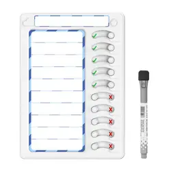 1 Set Erasable Chore Chart Daily Planner Memo Magnetic Sticker Do List Routine Checklist Task Planning Board with Pen
