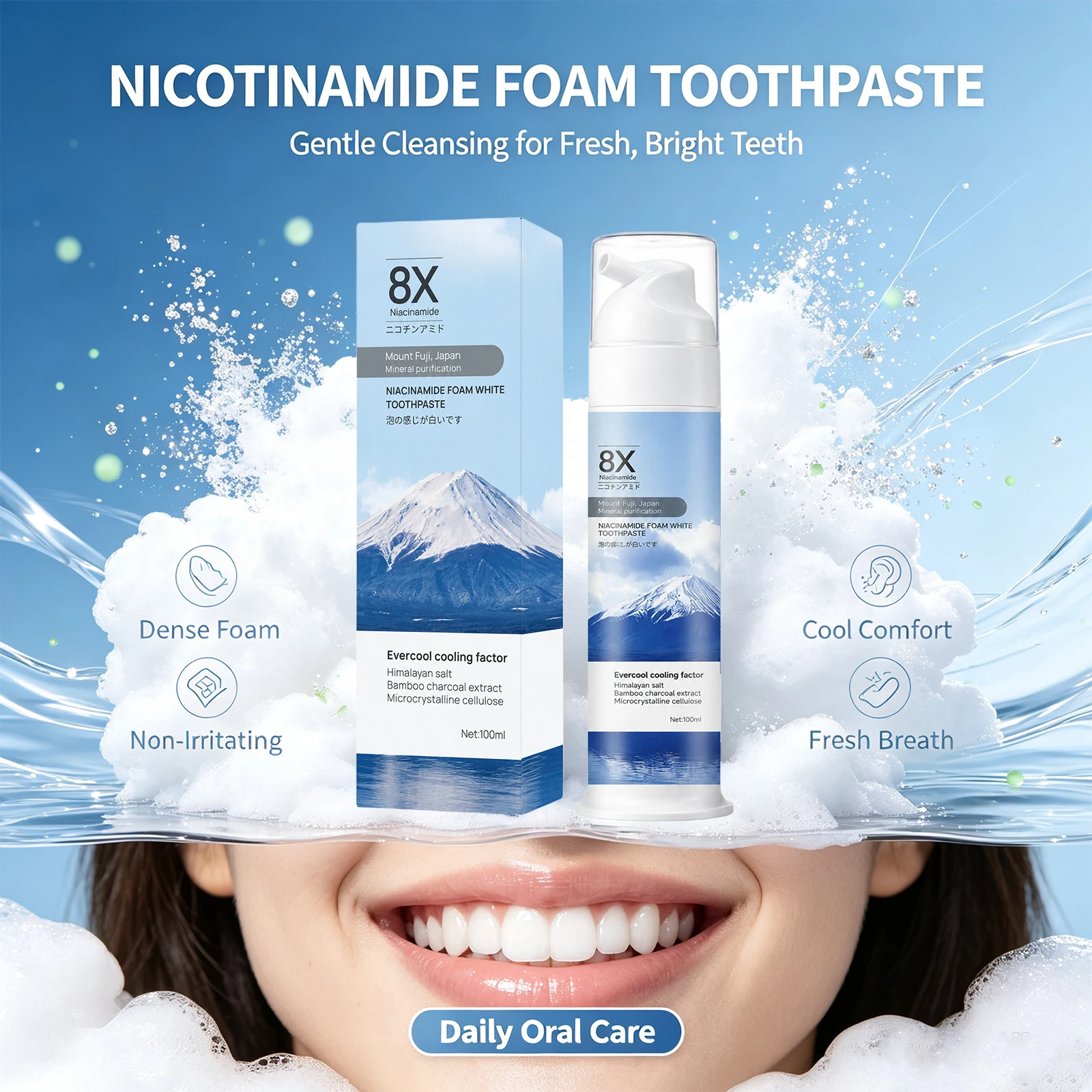 Niacinamide Whitening Toothpas - Whitening Foam Pump review and price