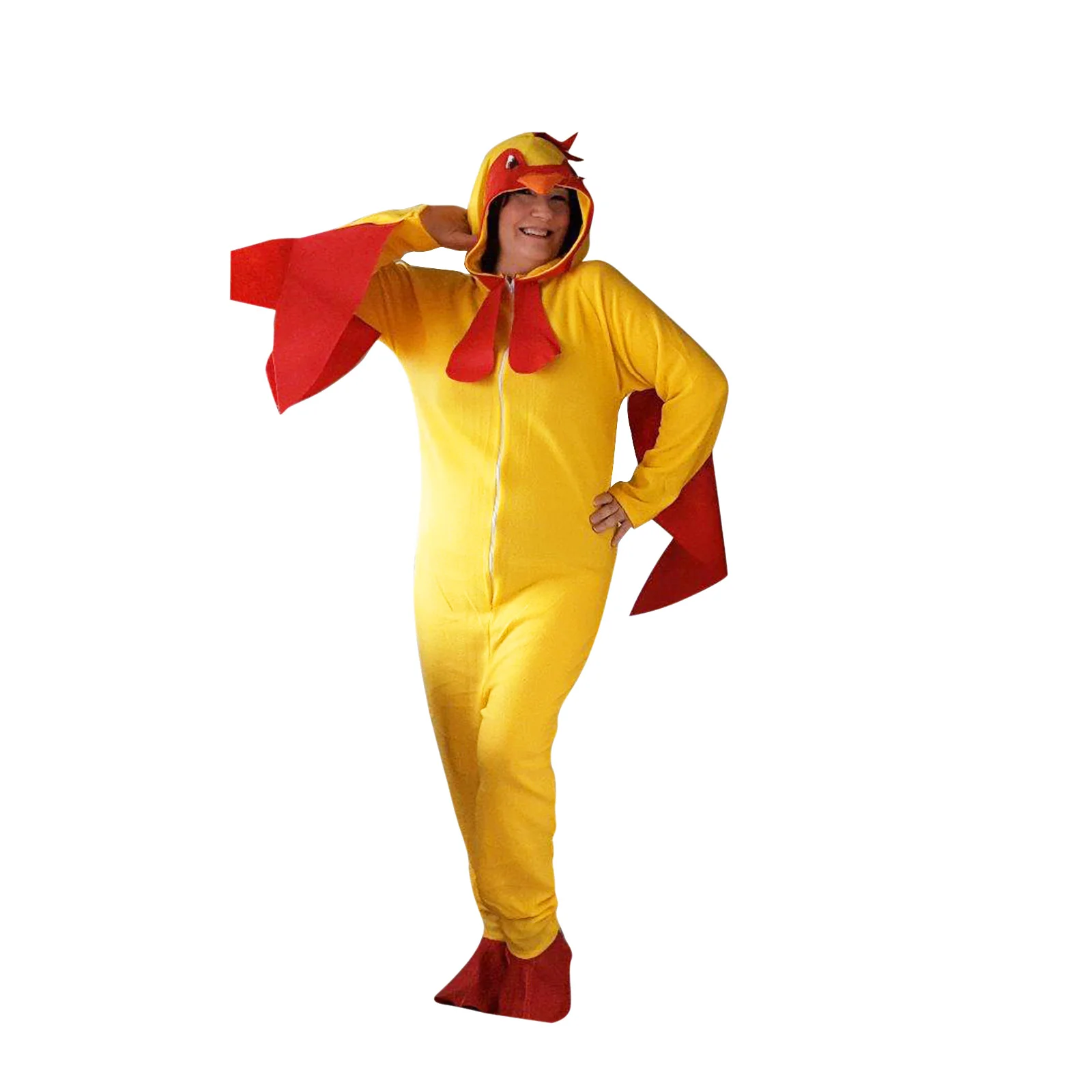 Men Halloween Frog Costume Open Face Jumpsuit with Webbed Hands & Boot Covers (Green)