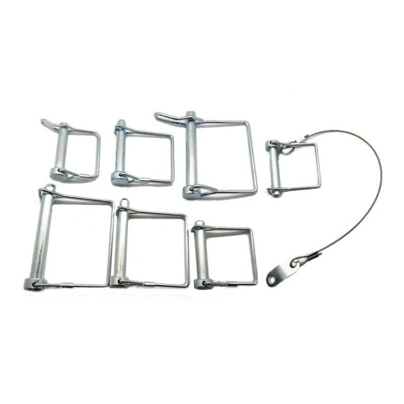 

10pcs Square Type Spring Loaded Ball Lock Pin Quick Release Hitch Pin with Pull Ring for Medical Trailer