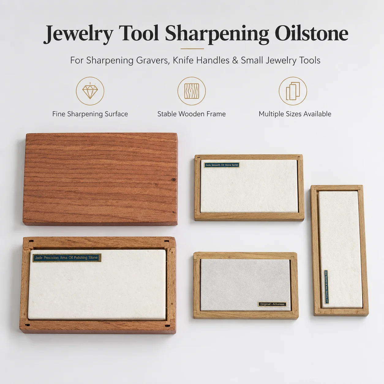 TOKTOS Jewelry Oil Stone Polishing Stone 4 5 6 Inch Abrasive Block for Gravers Blades and Jewelry Tools