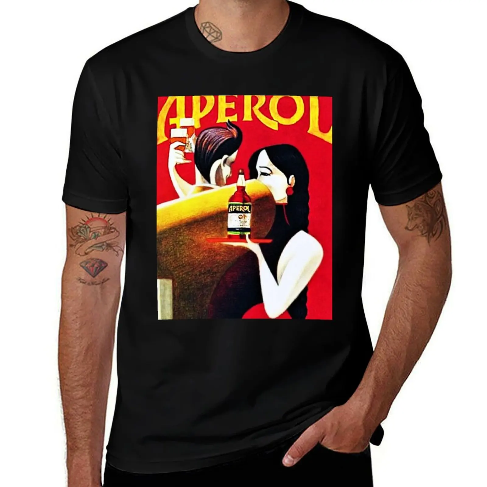 Vintage Italian Apero Aperitif Antico Lithograph Wall Art T-Shirt aesthetic clothes new edition plain t shirts men