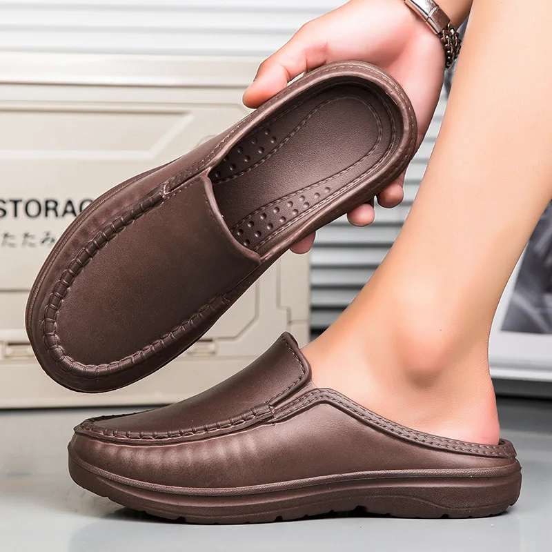 

Men chef shoes casual loafers waterproof and oil-proof kitchen work slip-on men shoes outdoor non-slip beach slippers