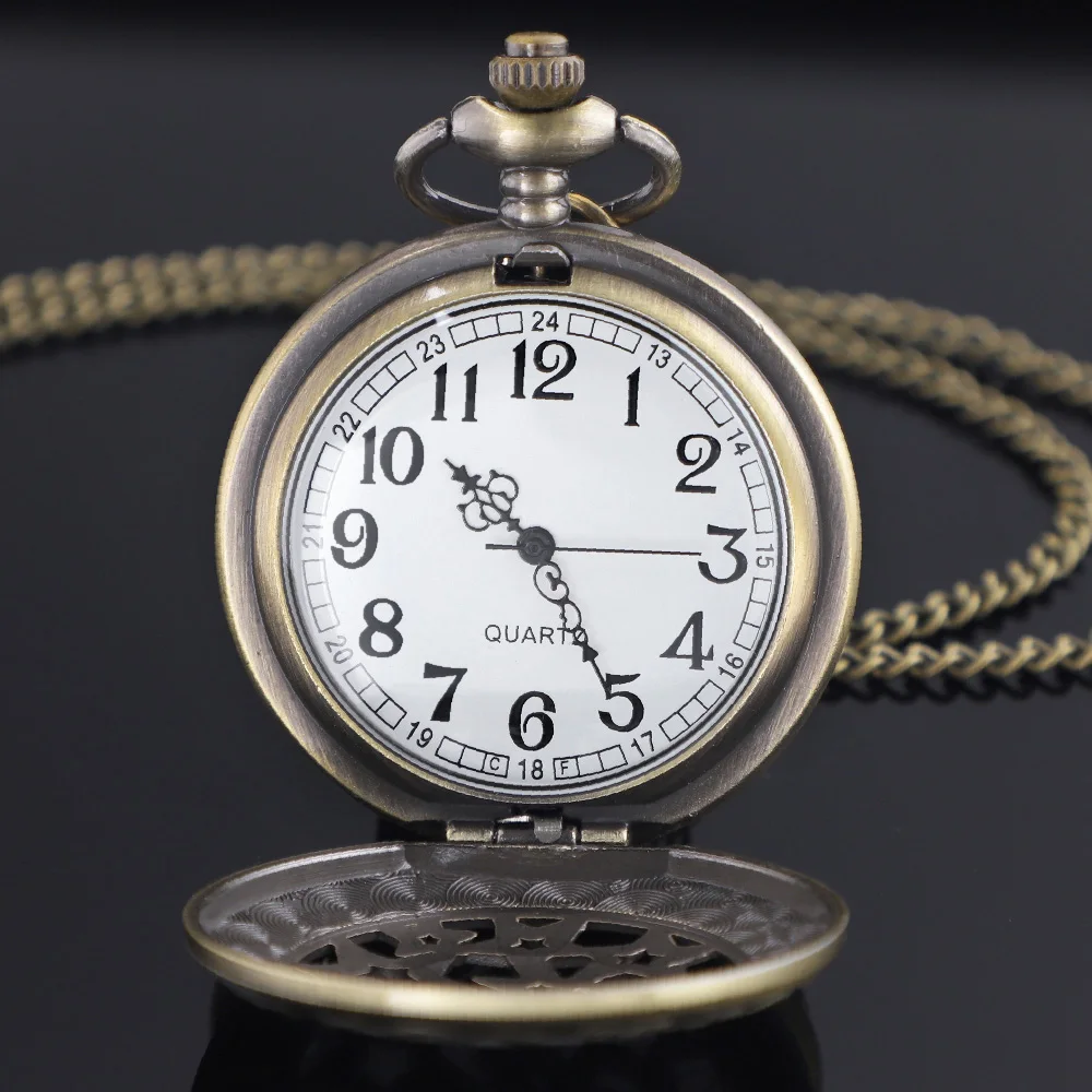 ساعة جيب كوارتز ريترو ستار تصميم مجوف ساعات جيب عتيقة ساعة للرجال والنساء مع سلسلة فوب مجوهرات اكسسوارات هدايا