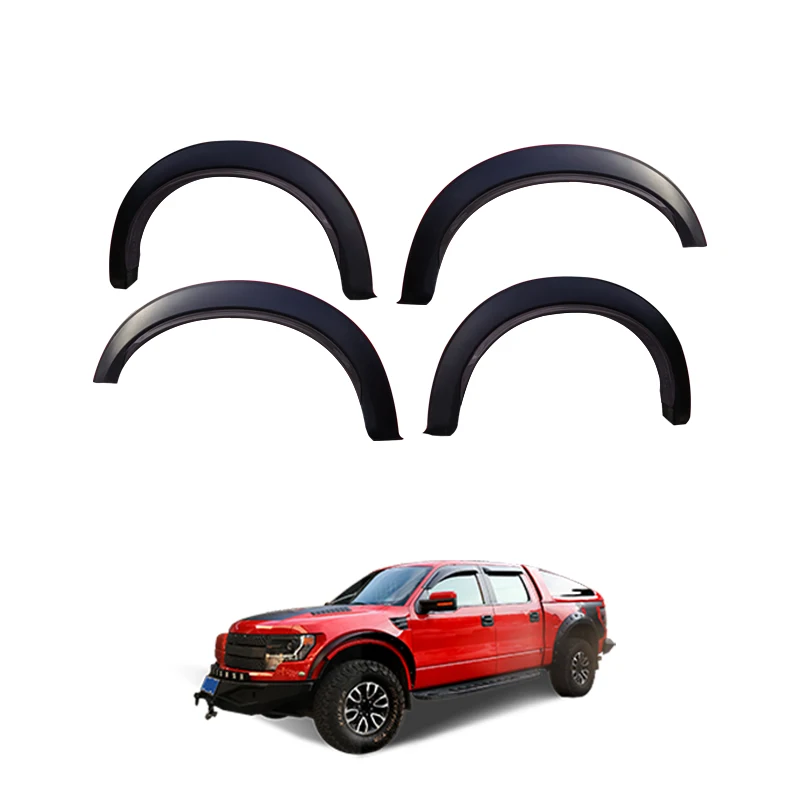 

TXR Fender Flares Auto Bodykit Exterior Black Color Injection Wheel Arches Car Accessories for Ford F150 Raptor 2009-2014