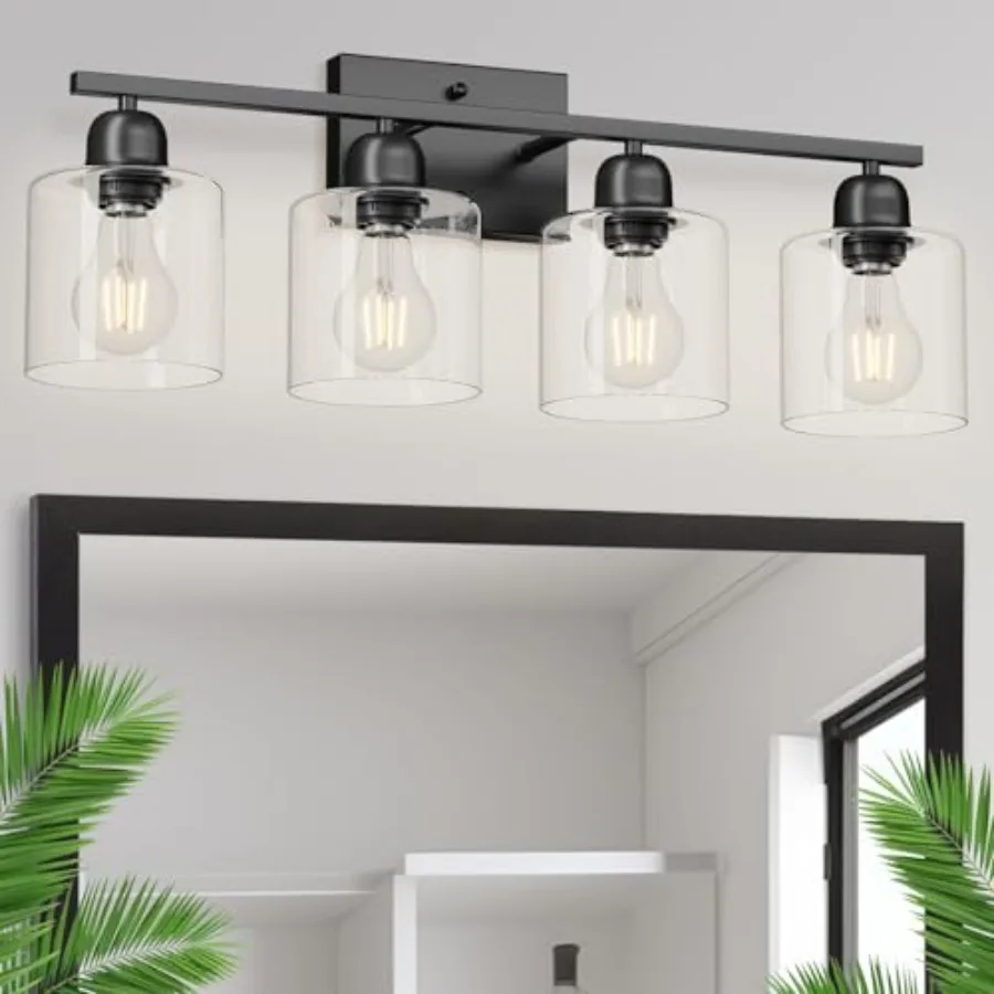 Modern 4 Light Bathroom Light Fixtures, 24 inch Vanity Lights for Bathroom, Bathroom Vanity Light for Mirror Kitchen Living Roo