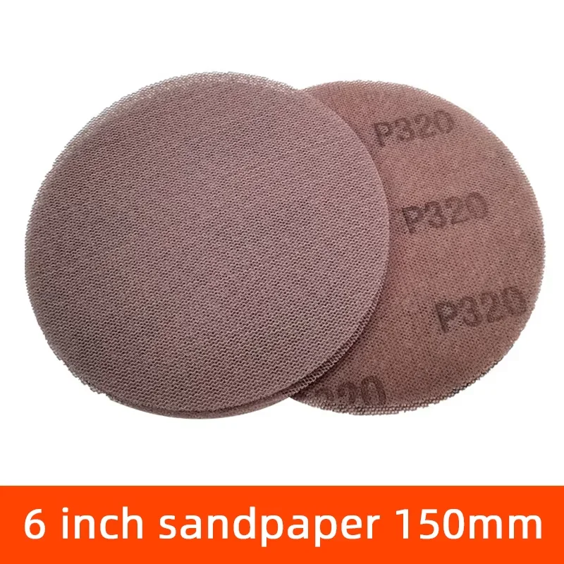 

ATPRO 6-inch Dry Grinding Mesh Sandpaper Circular Mesh Car Putty Grinding Grid Sandpaper 80-800 Grit