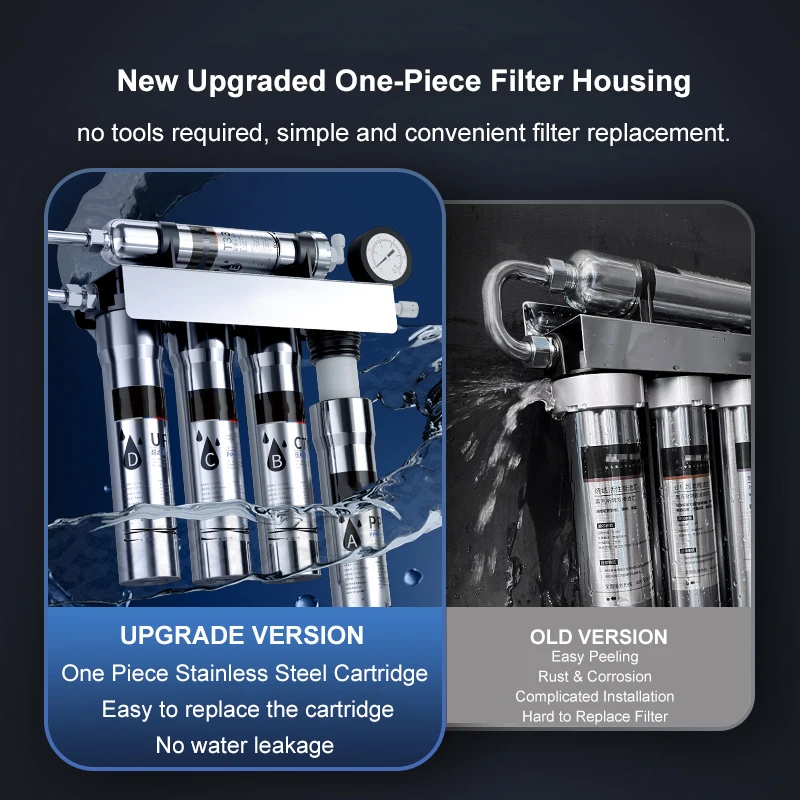 Eiree purificador de água de ultrafiltração de 5 estágios, purificador de água potável direto doméstico, filtro de água contém água mineral