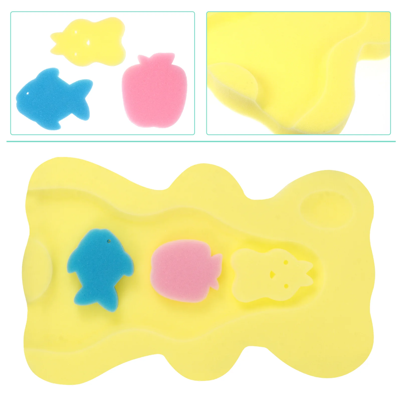 Baby Bath Support Newborn Mat Sponge Skid Proof Bathing Body Tub Infant Car Seat