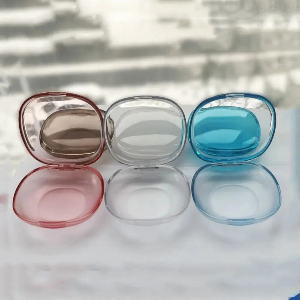 Mini caixa retentora dentária quadrada portátil, aparelho ortodôntico transparente, suporte para dentadura, protetor bucal, recipiente de viagem