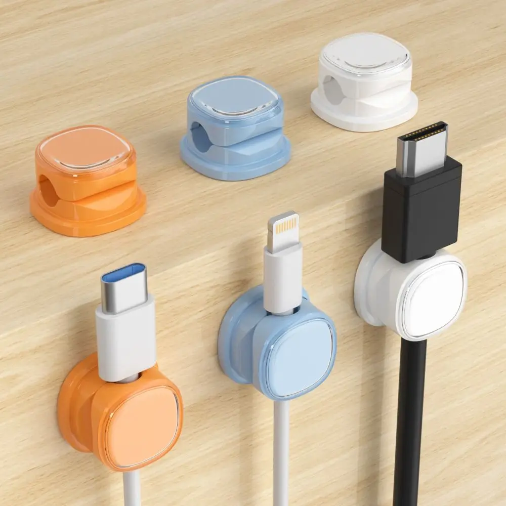 3Pcs Data Cable Holder Multifunction Cable Clips Portable Adjustable Cable Holder Smooth Cable Organizer Home