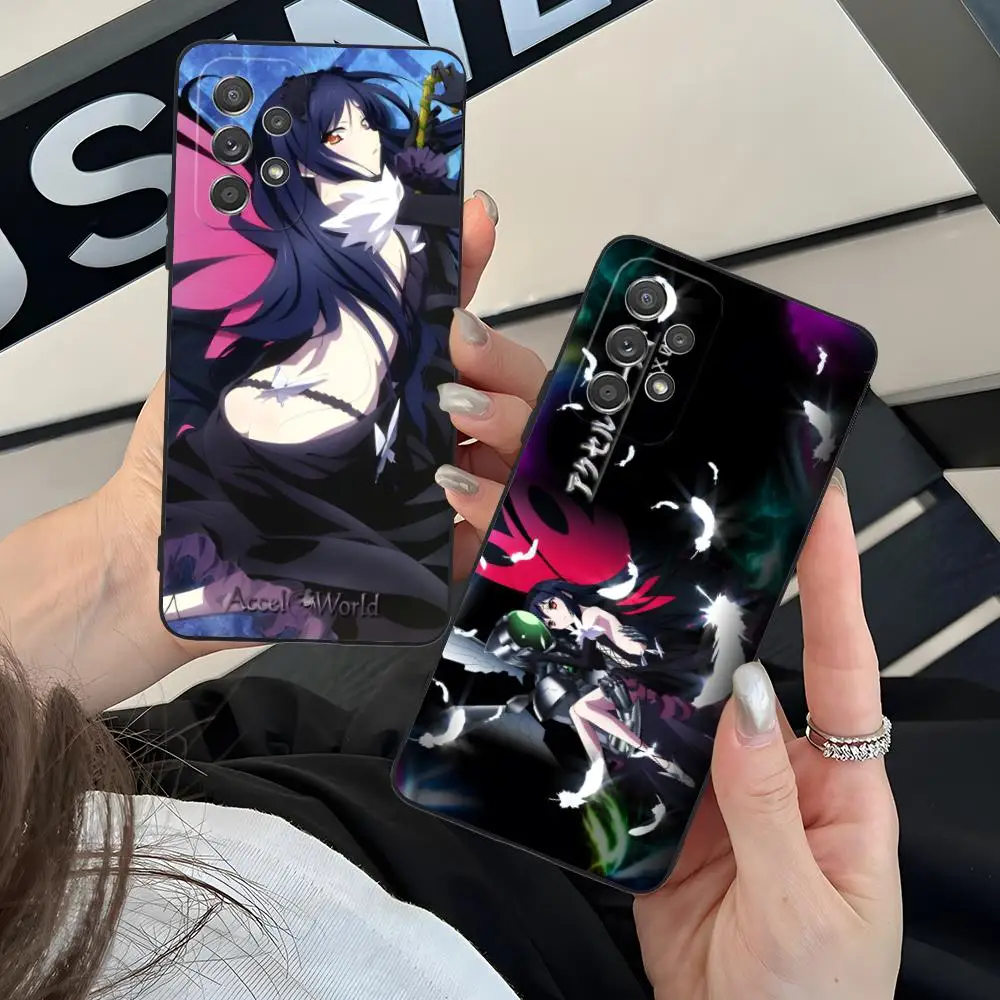 

Accel World Kuroyukihime Phone Case for Samsung Galaxy A73 72 71 70 56 55 54 53 52 36 35 34 23 16 15 5G Colour Printing Pretty