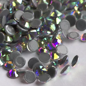 Hotfix-Crystal AB Rhinestones ، صنع المجوهرات بالحديد DIY ، الخرز الزجاجي ، الحرف اليدوية المسطحة ، أحجار الغطاء ، فستان الرقص ، الإكسسوارات أفضل 10 أحجار مبيعات لتزيين النعال - No4