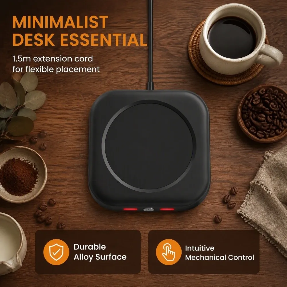 Auto Shut Off Coffee Mug Warmer Timer Function Thermostat Coaster Smart Cup Warmer 3 Temperature Setting Desk Cup Heater
