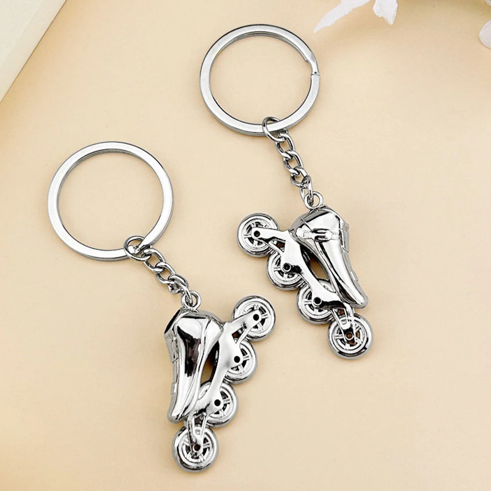 4 Pcs Creative Roller Skate Keychain 3D Roller Skating Charm Keychain Roller Skate Keychain Pendant Backpack Pendant Delicate Ke