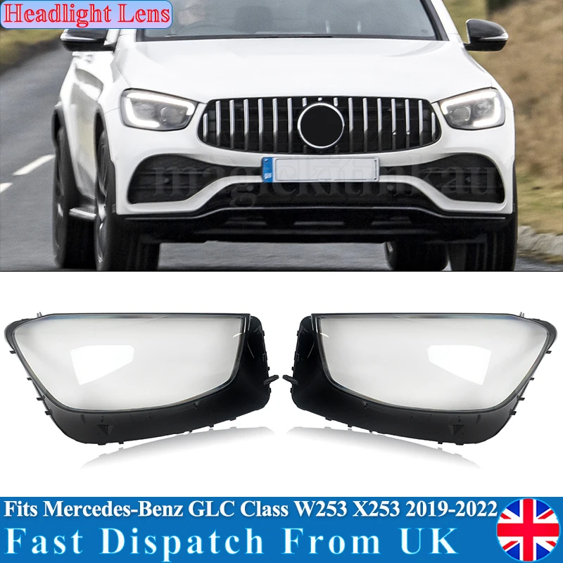 

SAIQINGSP A Pair Headlight Cover For Mercedes-Benz GLC Class W253 X253 C253 2019-2022 Models Car Accessories Tools