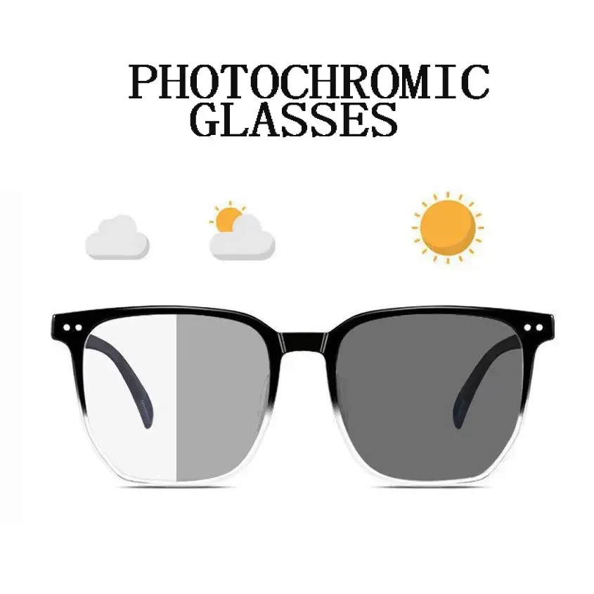 

Photochromic Glasses Anti Blue Eye Protection Computer Glasses Women Gradient Frame Glasses for Men Eyeglasses