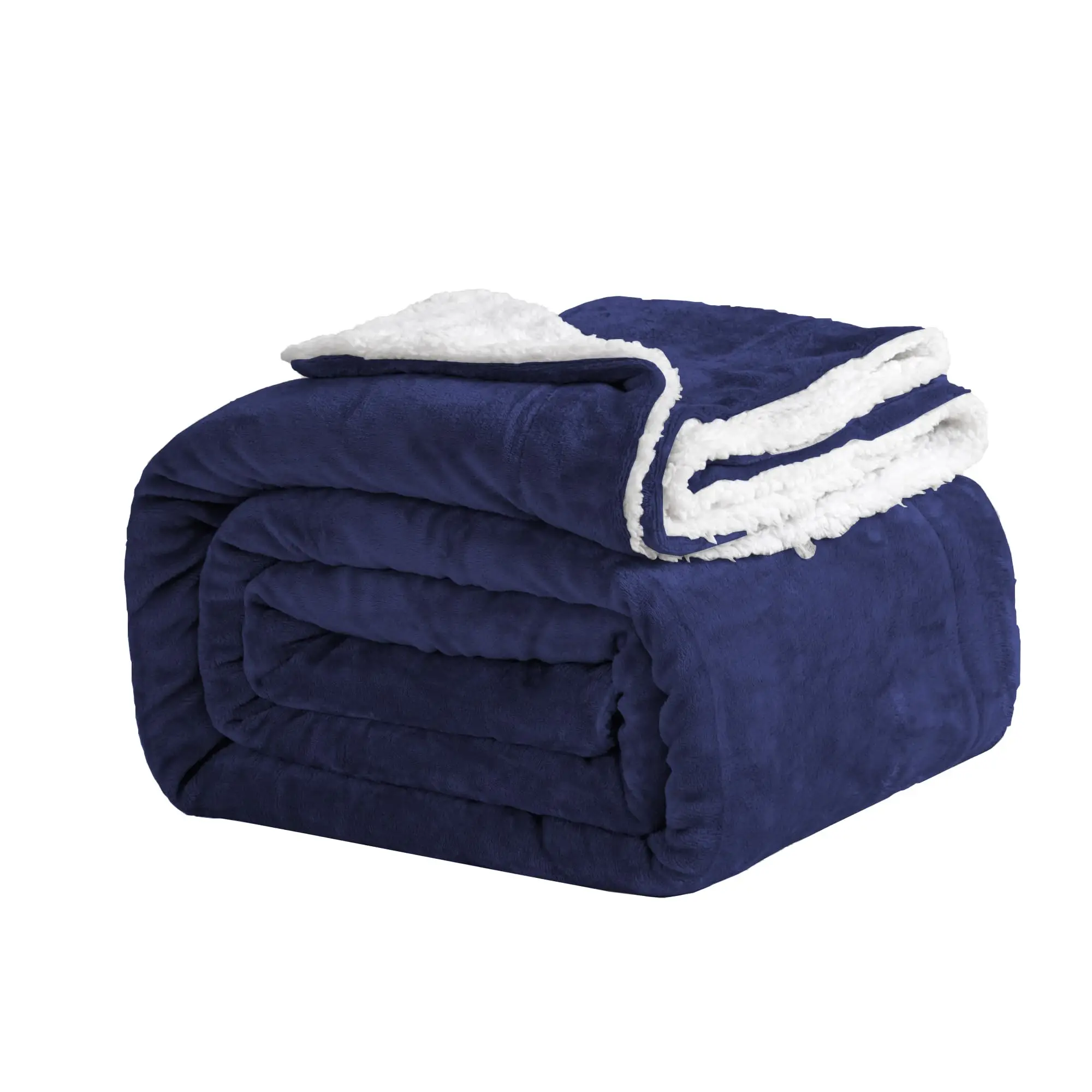 Goede Nite Blauwe Knuffeldeken Sherpa Pluizige Fleece Deken Warme Bank Voor Winterbank Zacht En