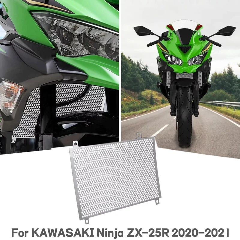 Motorcycle Water Tank Net Radiator Protection Grille Cover Radiator Protection Cove For Kawasaki ZX 25R ZX-25R 2020 2021