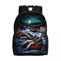 Horror Movie Character Killer Backpacks for Women Men Waterproof College School Halloween Film Bag Print Bookbags