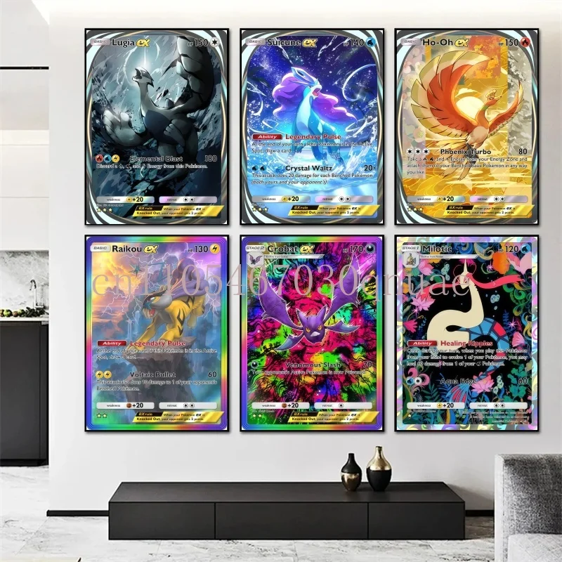 

Pokemon Anime Canvas Painting Sword & Shield Evolutions V Vmax Poster and Print Watercolor Wall Art Picture Home Decor Gifts